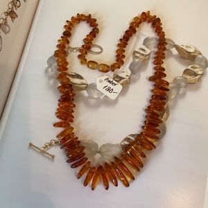 Vintage Natural Baltic Amber Chunky Necklace